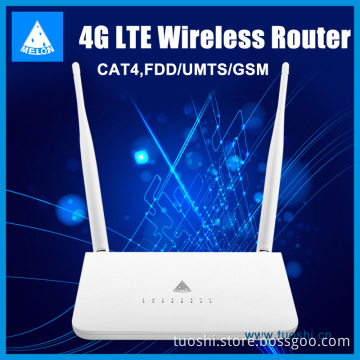 Cat4 LTE 4G WiFi Router with sim card slot,2 external antennas,2 Lan ports,32 users LT15